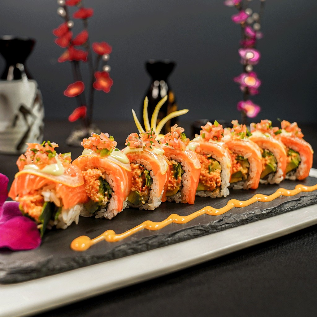 Specialty sushi at Mr. Pi — steps from The Aurelia on Raritan Avenue
